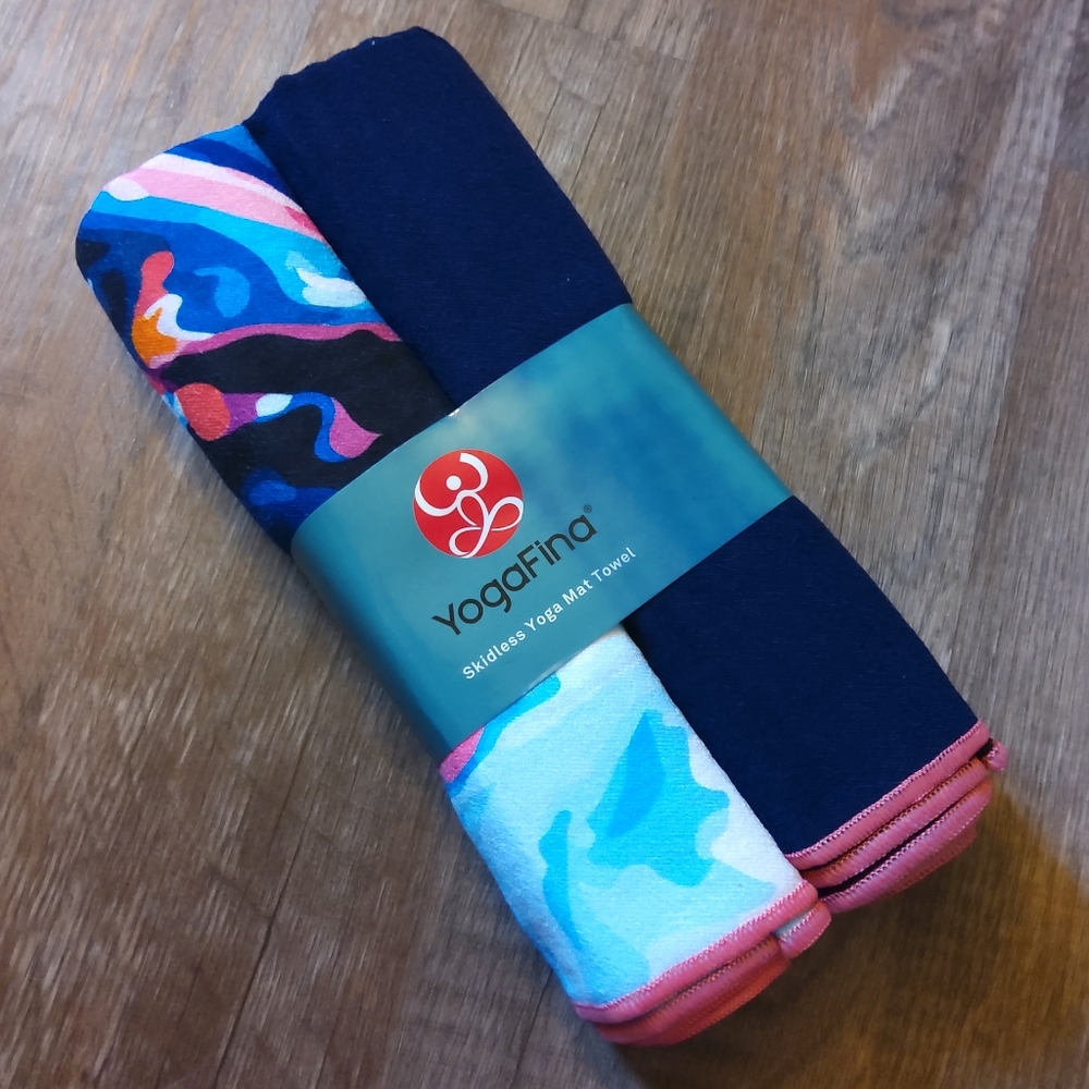YOGAFINA 2-pack Skidless Yoga Mat Towels NEW
